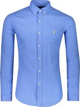 Polo Ralph Lauren  Overhemd Blauw Getailleerd - Maat XXL - Heren - Lente/Zomer Collectie - Linnen