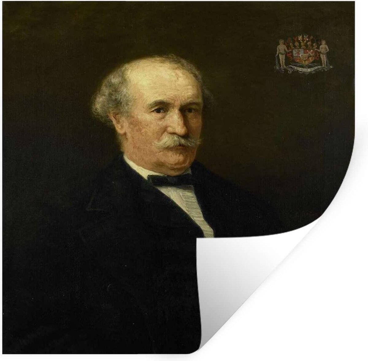 Muurstickers - Menno David Graaf van Limburg Stirum - Schilderij van Hendrik Willem Mesdag - 120x160 cm - Plakfolie XXL - StickerSnake