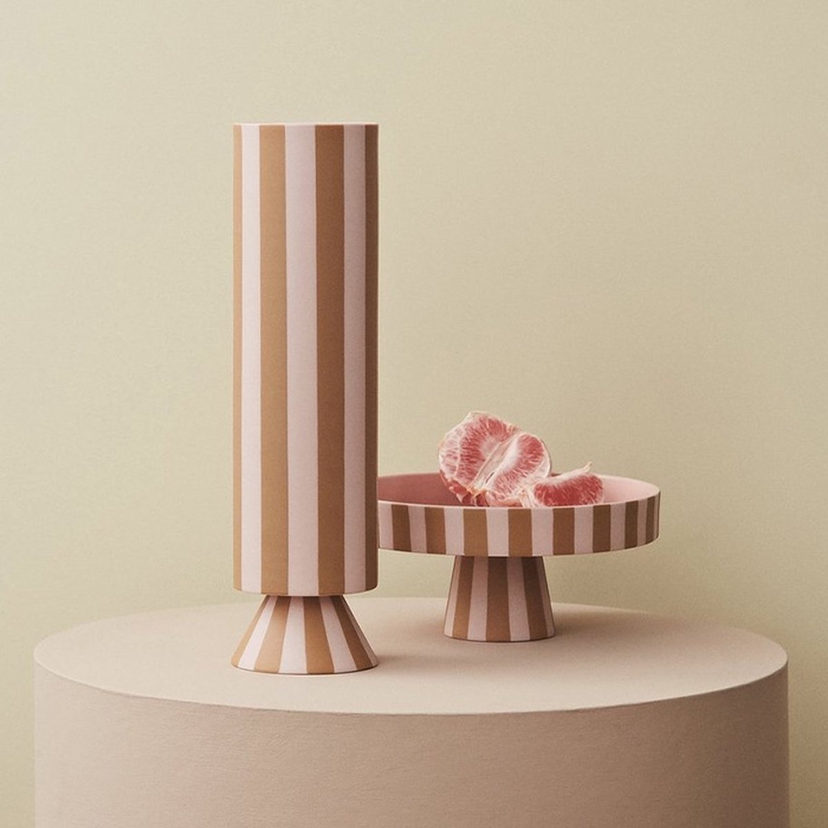 OYOY ケーキスタンド Ø20 cm caramel-rose