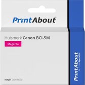 PrintAbout huismerk Inktcartridge BCI-5M Magenta geschikt voor Canon