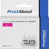 PrintAbout huismerk Inktcartridge PGI-2500XL M Magenta Hoge capaciteit geschikt voor Canon
