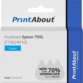 PrintAbout huismerk Inktcartridge 79XL (T79024010) Cyaan Hoge capaciteit geschikt voor Epson