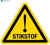 Simbol - Stickers Stikstof - Duurzame Kwaliteit - Formaat ▲ 25 x 25 x 25 cm.