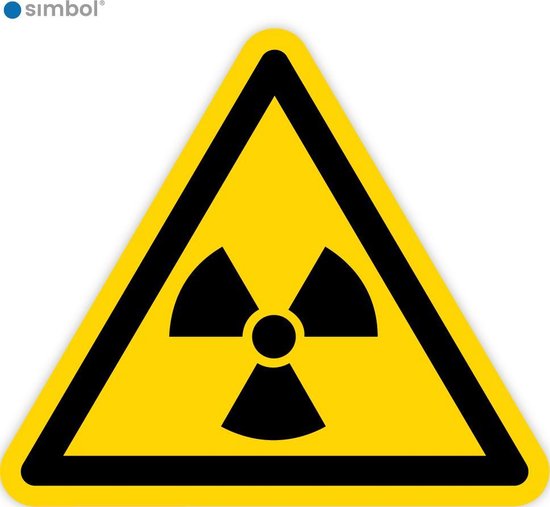 Simbol - Autocollants Tissus Radioactives - Radioactifs (W003) - Qualité Durable - Format ▲ 15 x 15 x 15 cm.