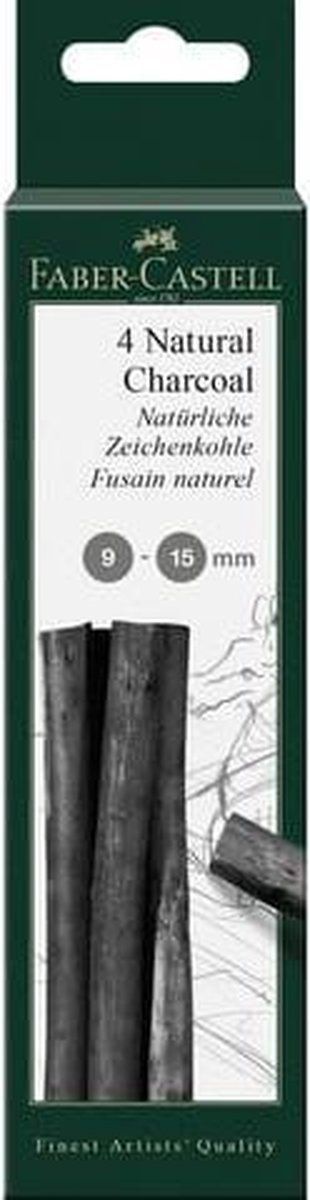 Faber-Castell houtskool - Pitt Monochrome - 9-15 mm - 4 stuks - FC-129498