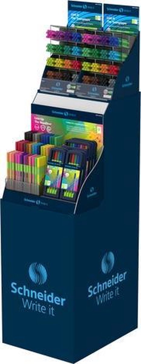 Towerdisplay Link-It/Line-u - Schneider fineliner/viltstift