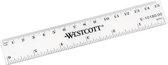 Règle Westcott 15cm plastique division cm / pouces