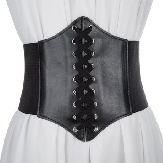 Large Riem corset | Noir | Riem élastique pour femme