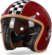 Helstons Flag Carbon Fiber Burgundy Jet Helmet 2XL