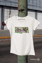 Jolyne Cujoh Eyes Menacing T-Shirt Wit - Anime Merchandise - Kawaii culture - Jojo's Bizarre Adventure - Unisex Maat L