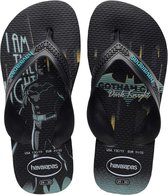 Havaianas Max Hero's Jongens Slippers - Black/Black/Blue - Maat 31/32