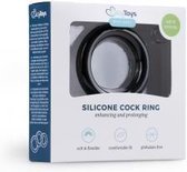 Easytoys Siliconen Cockring Medium - Zwart - Zwart - Sextoys - Cockringen - Toys voor heren - Penisring