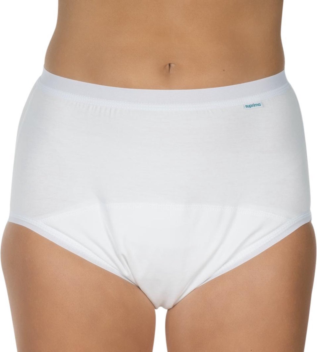Suprima 1245 Incontinentiebroekje, slip, katoen, PU KRUIS, UNISEX, wit (46) (heupomtrek 110 cm)
