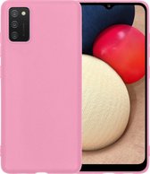 Samsung A02s Hoesje Back Cover Siliconen Case Hoes - Roze