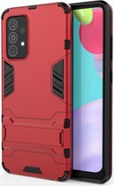 Samsung Galaxy A52/A52S Hoesje Shock Proof Kickstand Back Cover Rood