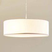 Lindby - Hanglamp - 3 lichts - stof, metaal - H: 12 cm - E27 - crème, wit, mat nikkel