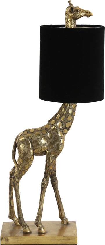 Light & Living Tafellamp Giraffe - Goud/Zwart - 26x16x61cm - Modern