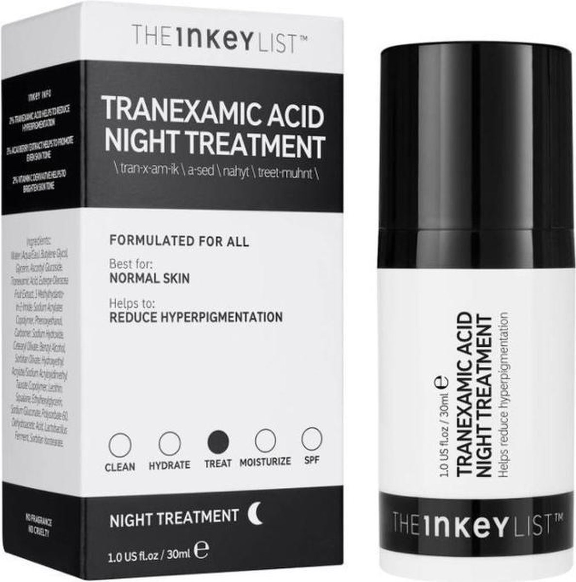 The INKEY List Tranexamic Acid Night Treatment 30ml serum