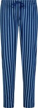 Mey pyjamabroek lang - Cranbourne - blauw met grijs gestreept - Maat: XXL