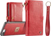 Caseme Luxe Wallet 2in1 Bookcase voor de iPhone 8 Plus / 7 Plus - Rood