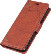 Nokia 8.1 Hoesje - Mobigear - Ranch Serie - Kunstlederen Bookcase - Cognac - Hoesje Geschikt Voor Nokia 8.1