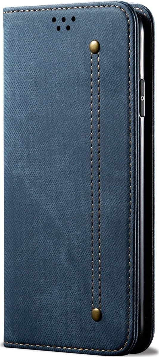Mobigear Telefoonhoesje geschikt voor Samsung Galaxy S20 Plus Hoesje | Mobigear Denim Slim Bookcase Portemonnee | Pasjeshouder voor 2 Pasjes | Telefoonhoesje voor Pinpas / OV Kaart / Rijbewijs - Blauw