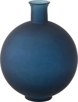 J-Line Vaas Bal Glas Mat Blauw Large