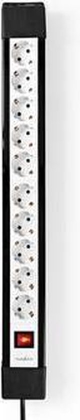 Extension Socket Pro-Line 10-Way | 3.00 m | Black/White |- Protective Contact |