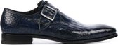Harris Mannen Leren Instapschoenen / Herenschoenen / Instapper 9195 - Blauw - Maat  39.5