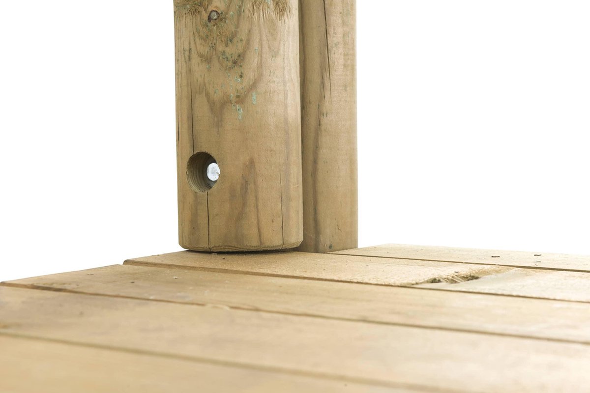 Houten Speeltoestel Niels (SwingKing) | Speeltoren met Glijbaan en Dubbele Schommel voor Buiten in de Tuin | FSC Hout - Glijbaan Violet — afbeelding 3