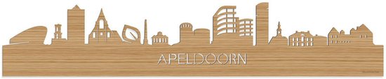 Skyline Apeldoorn Bamboe hout - 120 cm - Woondecoratie - Wanddecoratie - Meer steden beschikbaar - Woonkamer idee - City Art - Steden kunst - Cadeau voor hem - Cadeau voor haar - Jubileum - Trouwerij - WoodWideCities