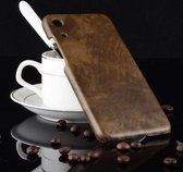 Schokbestendig Litchi Texture PC + PU-hoesje voor Huawei Honor Play 8A (bruin)