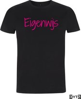 T-shirt | Karaktereigenschappen | Eigenwijs02 - fluor pink, M, Heren