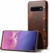 Oil Wax Koeienhuid Horizontale Flip Leren Case voor Galaxy S10 +, met kaartsleuven en portemonnee