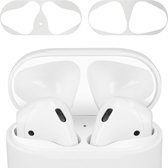 kwmobile anti-stof sticker voor Apple Airpods 1 & 2 - Stofbeschermer in wit