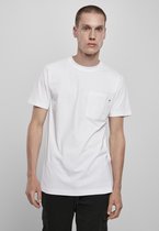 Urban Classics Heren Tshirt -S- Organic Cotton Basic Pocket Wit