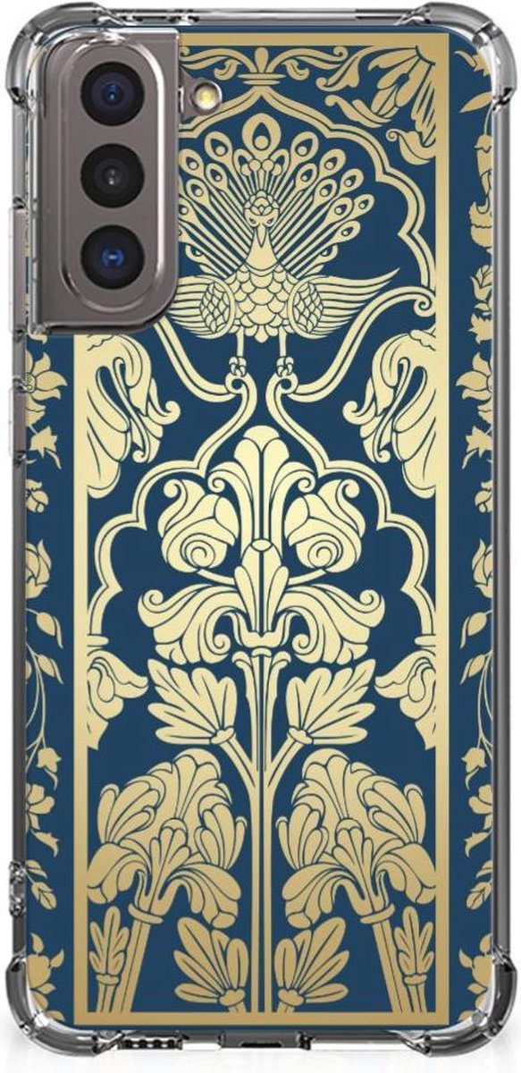 Back Cover voor Samsung Galaxy S21 Case Beige Flowers