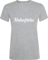 Hatseflate Dames t-shirt  | Massa is kassa | hatseflatsen | tshirt | Grijs
