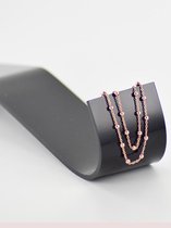 18cm Satellite Bracelet dubbel - rosé goud