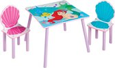 Disney Princess Ariel Kids 2 Set by HelloHome, Table 45cm 63cm (D) Chairs 52.5cm (H) x 29.5cm (W) x 29cm (D)
