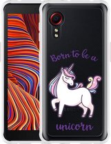 Hoesje Geschikt voor Samsung Galaxy Xcover 5 - Born to be a Unicorn