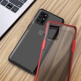 OnePlus 8T Hoesje - Mobigear - Shockproof Serie - Hard Kunststof Backcover - Rood - Hoesje Geschikt Voor OnePlus 8T