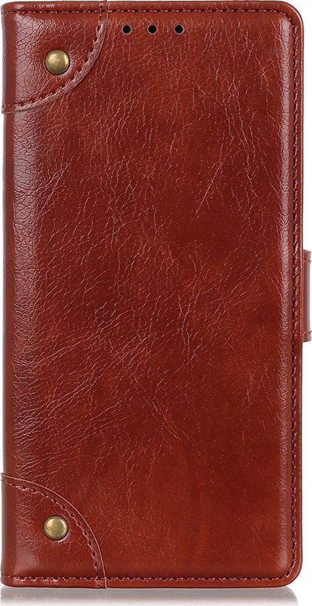Mobigear Telefoonhoesje geschikt voor Nokia 3.4 Hoesje | Mobigear Ranch Bookcase Portemonnee | Pasjeshouder voor 3 Pasjes | Telefoonhoesje voor Pinpas / OV Kaart / Rijbewijs - Bruin