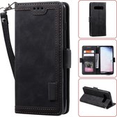 Voor Galaxy S10 Plus Retro Splicing Horizontale Flip Leather Case met kaartsleuven & houder & portemonnee (zwart)