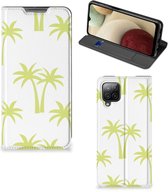 Telefoonhoesje Geschikt voor Samsung Galaxy A12 Magnet Case Palmtrees
