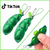 SMP® 2x Fidget Pop It Bean Toy - Speelgoed Sleutelhanger - Squeeze Pea - Popper - Erwten - Bonen - TikTok Trend 2021