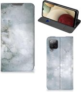 Smartphone Hoesje Geschikt voor Samsung Galaxy A12 Leuk Telefoonhoesje Painting Grey
