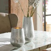 LOBERON Windlicht set van 2 Zenitar zilverkleurig