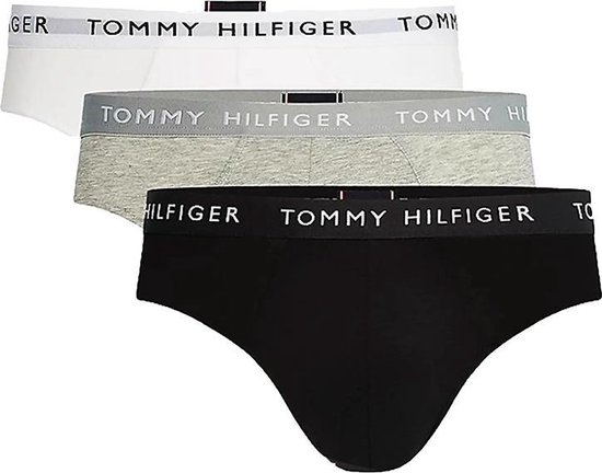 Lot de 3 slips homme Tommy Hilfiger - gris / blanc / noir | bol.com