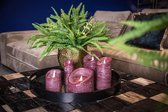 PTMD LED Light Candle rustic bordeaux moveable flame S